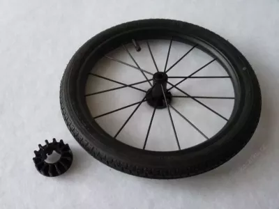 Kolečko ke kočárku kovové nafukovací 14" RETRO - s ložiskem.