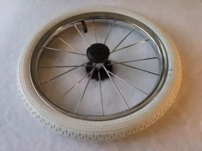 Kolečko ke kočárku kovové nafukovací 14" RETRO - s ložiskem.