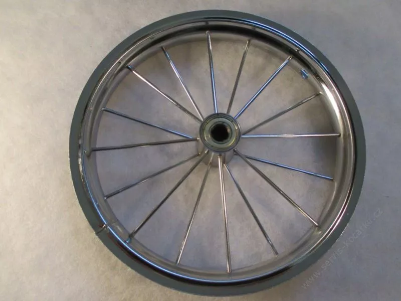 Ráfek kolečka chromovaný 12" - s ložiskem.