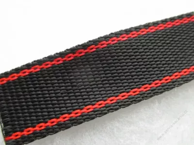 Popruh na bezpečnostní pás š. 25 mm - dvoubarevný.