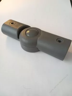 Kloub podnožky ovál/ovál TAKO - šedý - levý.