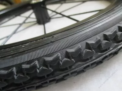 Kolečko ke kočárku kovové nafukovací 14" RETRO - s ložiskem.