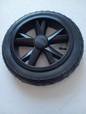 Kolečko ke kočárku plastové nafukovací 12" černé - 220 Z.