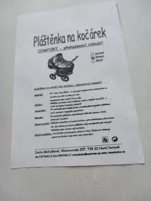 Pláštěnka na hluboký kočárek COMFORT.
