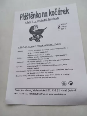 Pláštěnka na hluboký kočárek UNI 2.