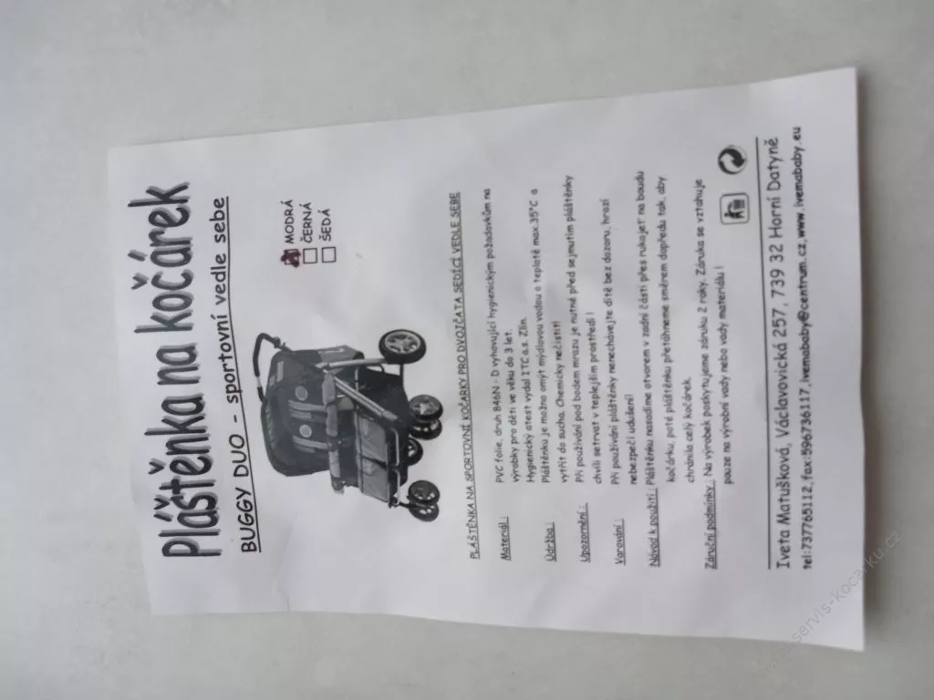 Pláštěnka na kočárek BUGGY.