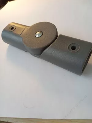 Kloub podnožky ovál/ovál TAKO - šedý - levý.
