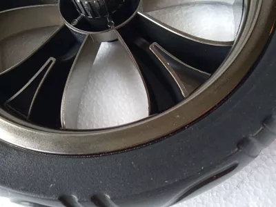 Kolečko pěna 12" černý chrom.