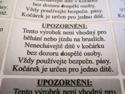 Nálepka Upozornění - Tako.