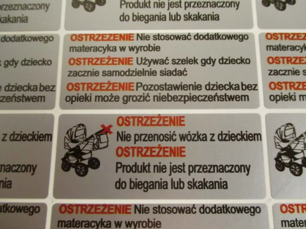 Nálepka VÝSTRAHA stříbrná.