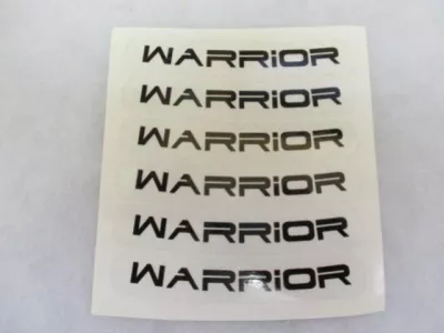 Nálepka WARRIOR transparentní.